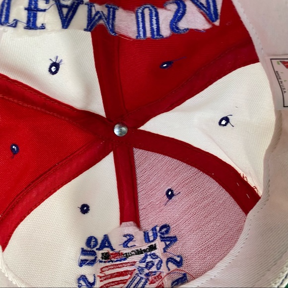 Vintage Nutmeg 1994 TEAM USA World Cup USA 94 Color Block Official Snapback Cap - Picture 9 of 11